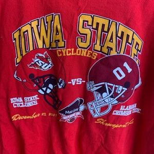 2001 Iowa State vs Alabama Crimson Tide Tee T-Shirt